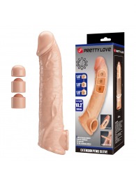 Телесный фаллоудлинитель с подхватом мошонки Silas - 26 см. - Baile - в Ульяновске купить с доставкой