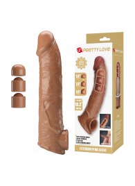Карамельный фаллоудлинитель с подхватом мошонки Silas - 26 см. - Baile - в Ульяновске купить с доставкой