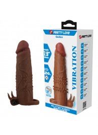 Коричневая насадка на пенис Quillon - 20 см. - Baile - в Ульяновске купить с доставкой