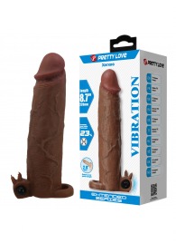 Коричневая насадка на пенис Xerxes - 22 см. - Baile - в Ульяновске купить с доставкой