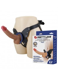 Поясной страпон Wells: трусики в форме бабочки и фаллоимитатор-насадка - Baile - купить с доставкой в Ульяновске