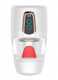 Белый мастурбатор с язычком и возвратно-поступательными движениями - Secwell - в Ульяновске купить с доставкой