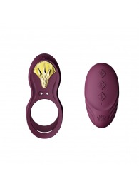 Фиолетовое эрекционное виброкольцо Bayek с пультом ДУ - Zalo - в Ульяновске купить с доставкой