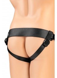 Телесный фаллопротез на черных ремнях Conall - 15 см. - ToyFa - купить с доставкой в Ульяновске