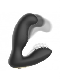 Черный вибромассажер простаты с ротацией и пультом ДУ - Ibiza - в Ульяновске купить с доставкой