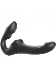 Черный безремневой страпон с 3 моторами - Ibiza - купить с доставкой в Ульяновске