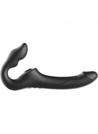 Черный безремневой страпон с 3 моторами - Ibiza - купить с доставкой в Ульяновске