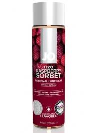 Лубрикант на водной основе с ароматом малины JO Flavored Raspberry Sorbet - 120 мл. - System JO - купить с доставкой в Ульяновске