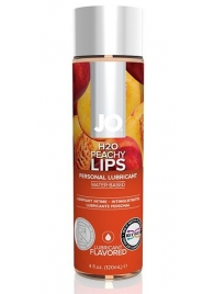 Лубрикант на водной основе с ароматом персика JO Flavored Peachy Lips - 120 мл. - System JO - купить с доставкой в Ульяновске