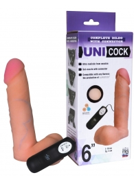 Фаллическая насадка Харнесс UNICOCK 6  с вибрацией - 18 см. - LOVETOY (А-Полимер) - купить с доставкой в Ульяновске