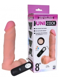 Фаллическая насадка Харнесс UNICOCK 8  с вибрацией - 20 см. - LOVETOY (А-Полимер) - купить с доставкой в Ульяновске