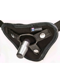 Страпон с 2 насадками и вибрацией UniStrap - 20 и 18 см. - LOVETOY (А-Полимер) - купить с доставкой в Ульяновске