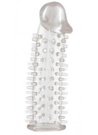 Прозрачная насадка на половой член с закрытой головкой и шипами - 12,5 см. - ToyFa - в Ульяновске купить с доставкой