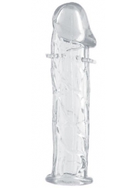 Гладкая прозрачная насадка с усиками под головкой - 12,5 см. - Toyfa Basic - в Ульяновске купить с доставкой