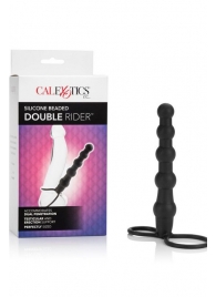 Насадка на пенис для двойного проникновения Silicone Beaded Double Rider - 14 см. - California Exotic Novelties - в Ульяновске купить с доставкой