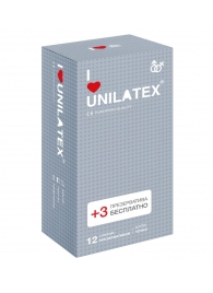 Презервативы с точками Unilatex Dotted - 12 шт. + 3 шт. в подарок - Unilatex - купить с доставкой в Ульяновске