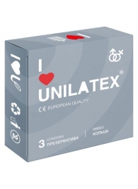 Презервативы с рёбрами Unilatex Ribbed - 3 шт. - Unilatex - купить с доставкой в Ульяновске