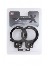 Чёрные наручники из листового металла BONDX METAL CUFFS BLACK - Dream Toys - купить с доставкой в Ульяновске