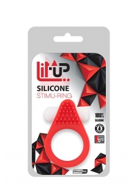 Красное эрекционное кольцо LIT-UP SILICONE STIMU RING 1 RED - Dream Toys - в Ульяновске купить с доставкой