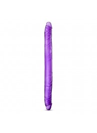 Фиолетовый двусторонний фаллоимитатор B Yours 16  Double Dildo - 40,6 см. - Blush Novelties