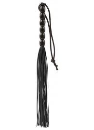 Чёрная мини-плеть из резины Rubber Mini Whip - 22 см. - Blush Novelties - купить с доставкой в Ульяновске