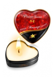 Массажная свеча с ароматом ванили Bougie Massage Candle - 35 мл. - Plaisir Secret - купить с доставкой в Ульяновске