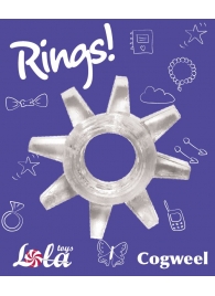 Прозрачное эрекционное кольцо Rings Cogweel - Lola Games - в Ульяновске купить с доставкой