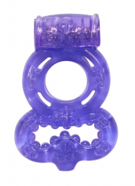 Фиолетовое эрекционное кольцо Rings Treadle с подхватом - Lola Games - в Ульяновске купить с доставкой