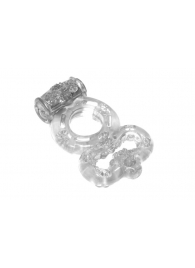 Прозрачное эрекционное кольцо Rings Treadle с подхватом - Lola Games - в Ульяновске купить с доставкой