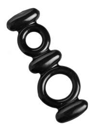 Двойное эрекционное кольцо Dual Stretch To Fit Cock and Ball Ring - XR Brands - в Ульяновске купить с доставкой
