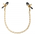 Чёрные с золотом зажимы на соски Gold Chain Nipple Clamps - Pipedream - купить с доставкой в Ульяновске