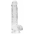 Прозрачный фаллоимитатор Realrock Crystal Clear 7 inch - 19 см. - Shots Media BV