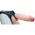 Телесный реалистичный фаллоимитатор на черных трусиках Real Big Strap-On - 34,5 см. - LOVETOY (А-Полимер) - купить с доставкой в Ульяновске
