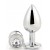Серебристая анальная втулка с прозрачным кристаллом - 7,1 см. - Dream Toys - купить с доставкой в Ульяновске