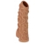 Телесная насадка с венками и открытой головкой Nude Sleeve M - 12 см. - KOKOS - в Ульяновске купить с доставкой