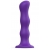Фиолетовая насадка Strap-On-Me Dildo Geisha Balls size M - Strap-on-me - купить с доставкой в Ульяновске