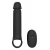 Черная насадка-удлинитель с вибрацией Vibrating Extender With Remote - Dream Toys - в Ульяновске купить с доставкой