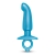Голубая анальная пробка для массажа простаты Hither Silicone Prostate Plug - 14,3 см. - b-Vibe - в Ульяновске купить с доставкой