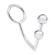 Кольцо на пенис с анальным стимулятором Two Bead Stainless Steel Anal Hook   Cock Ring - BlueLine - в Ульяновске купить с доставкой