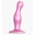 Розовая насадка Strap-On-Me Dildo Plug Curvy size M - Strap-on-me - купить с доставкой в Ульяновске