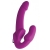 Ярко-розовый безремневой вибрострапон Evoke Vibrating Strapless Silicone Strap-on Dildo - XR Brands - купить с доставкой в Ульяновске