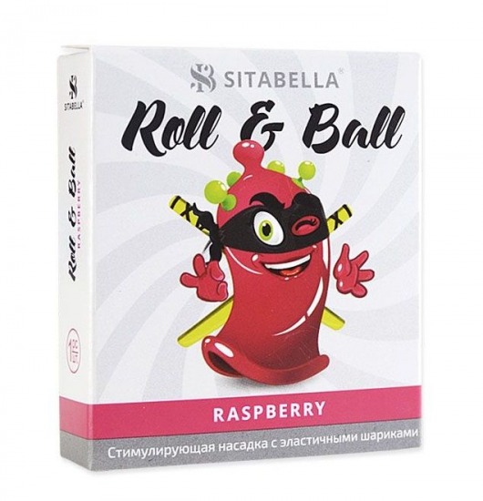 Стимулирующий презерватив-насадка Roll   Ball Raspberry - Sitabella - купить с доставкой в Ульяновске