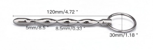 Металлический уретральный плаг с кольцом - Notabu - купить с доставкой в Ульяновске