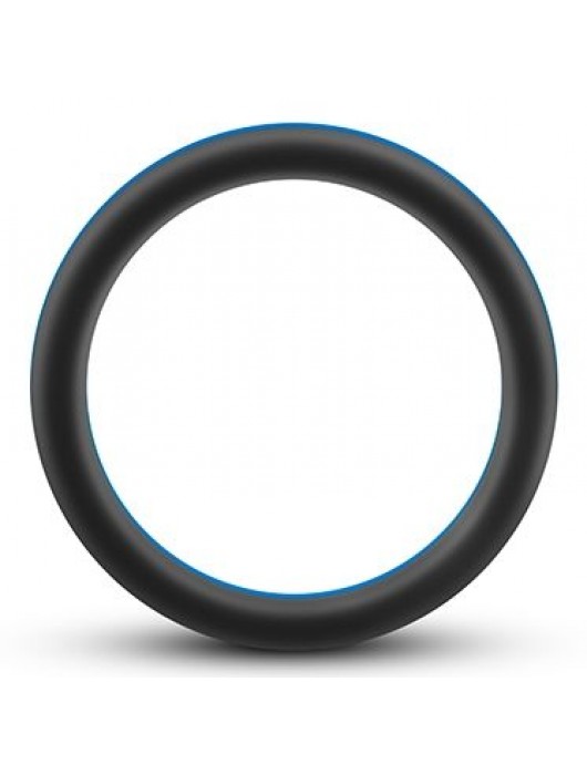 Черно-синее эрекционное кольцо Silicone Go Pro Cock Ring - Blush Novelties - в Ульяновске купить с доставкой
