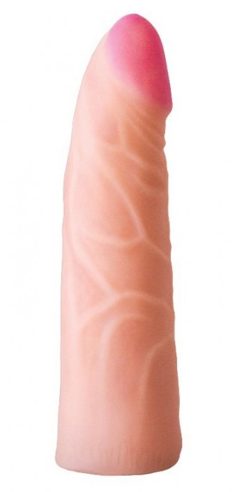Фаллическая насадка на трусики харнесс - 17,5 см. - LOVETOY (А-Полимер) - купить с доставкой в Ульяновске