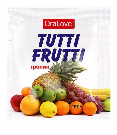 Пробник гель-смазки Tutti-frutti со вкусом тропических фруктов - 4 гр. - Биоритм - купить с доставкой в Ульяновске