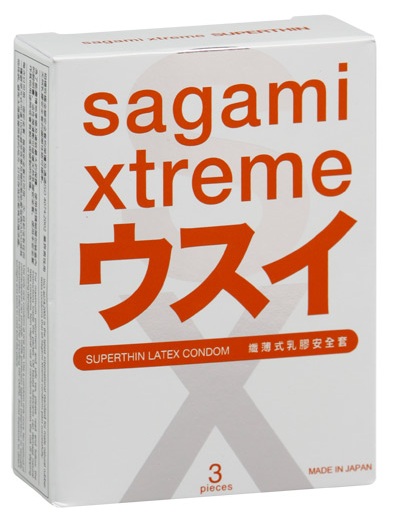 Ультратонкие презервативы Sagami Xtreme SUPERTHIN - 3 шт. - Sagami - купить с доставкой в Ульяновске