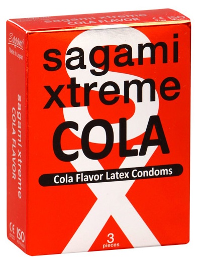 Ароматизированные презервативы Sagami Xtreme COLA - 3 шт. - Sagami - купить с доставкой в Ульяновске