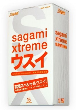 Ультратонкие презервативы Sagami Xtreme SUPERTHIN - 15 шт. - Sagami - купить с доставкой в Ульяновске