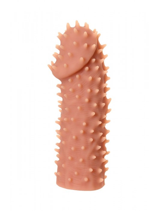 Телесная реалистичная насадка KOKOS Extreme Sleeve 07 с дополнительной стимуляцией - 12,7 см. - KOKOS - в Ульяновске купить с доставкой